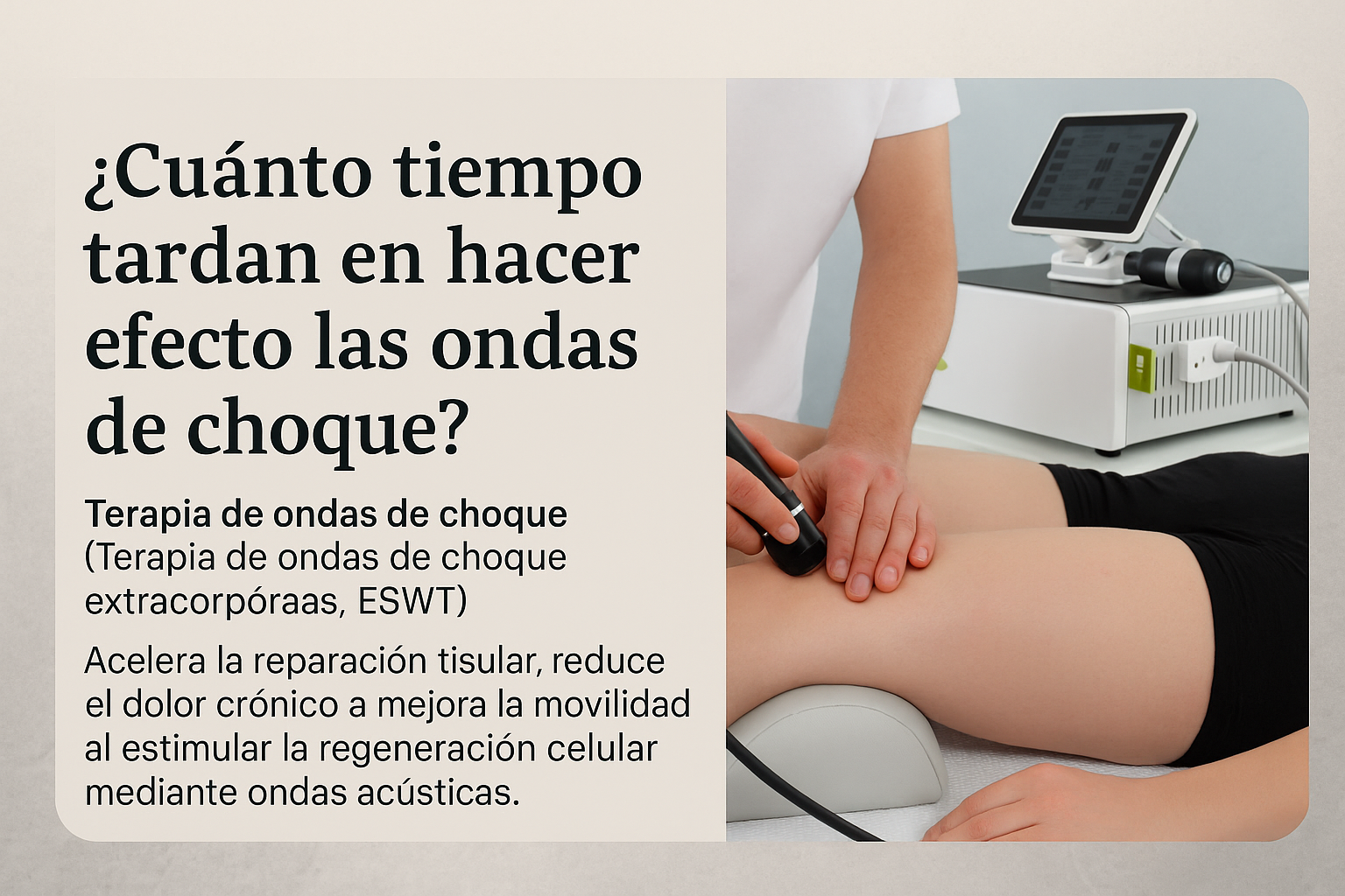 ¿Cuánto tiempo tardan en hacer efecto las ondas de choque?