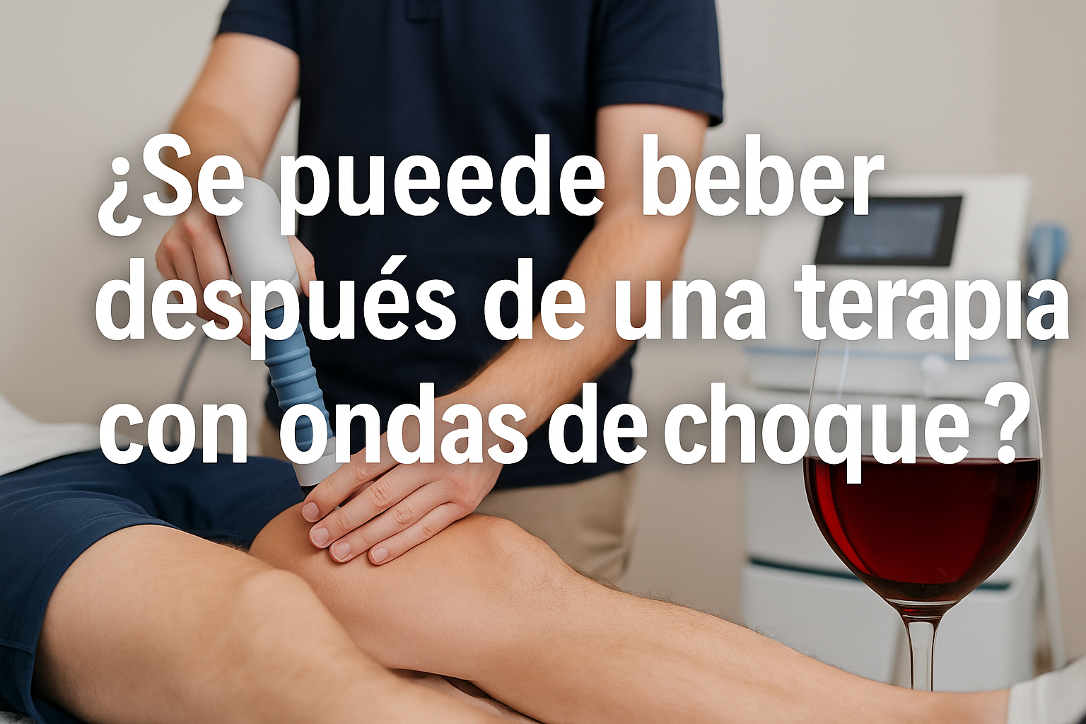 ¿Se puede beber después de una terapia con ondas de choque?
