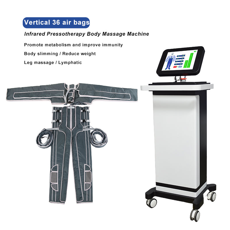 SA10F-V Professional Vertical Pressotherapy Machine — 36 Airbags, Full Body, 6 Modes + Infrared