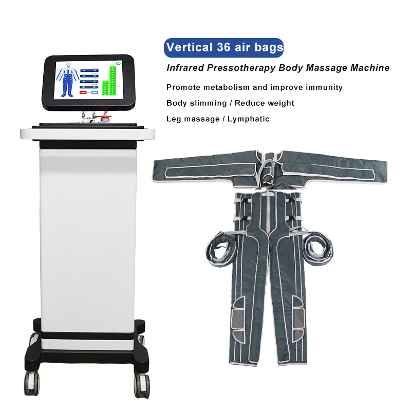 SA10F-V Professional Vertical Pressotherapy Machine — 36 Airbags, Full Body, 6 Modes + Infrared
