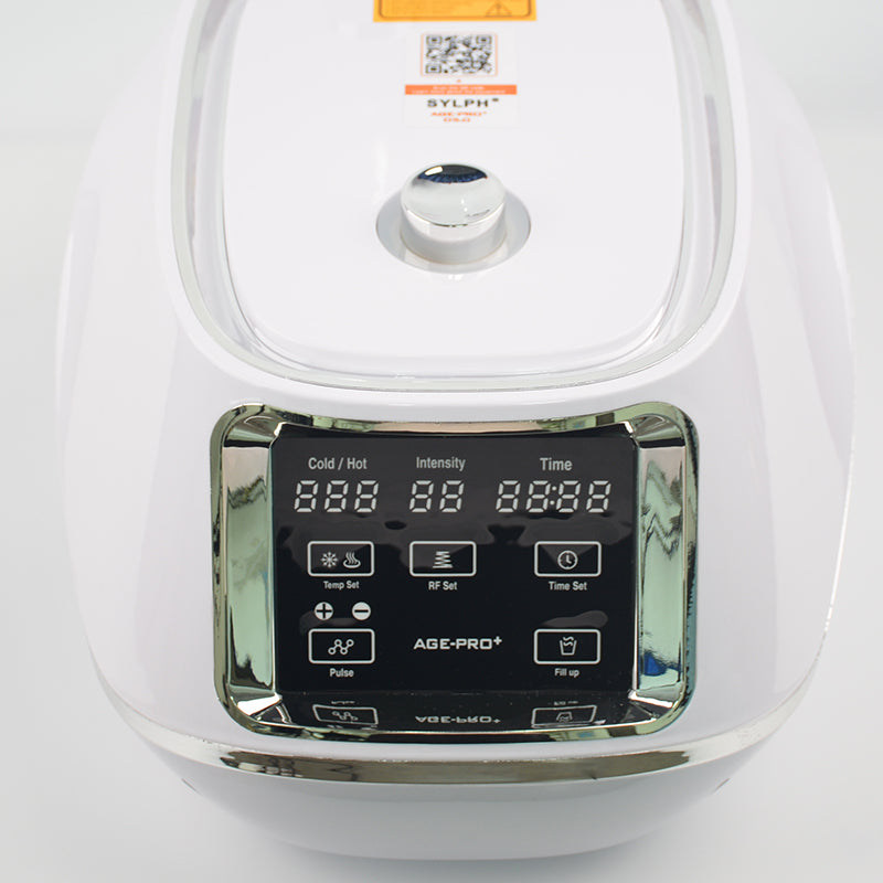 AGE-PRO Cryotherapy RF Facial Machine – Dual Handle Cooling & Heating Ultrasonic Skin Tightening Device