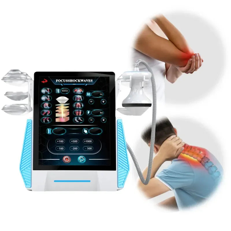 Máquina de terapia de ondas de choque piezoeléctricas focalizadas Focus Shockwaves: sistema de alivio del dolor y rehabilitación