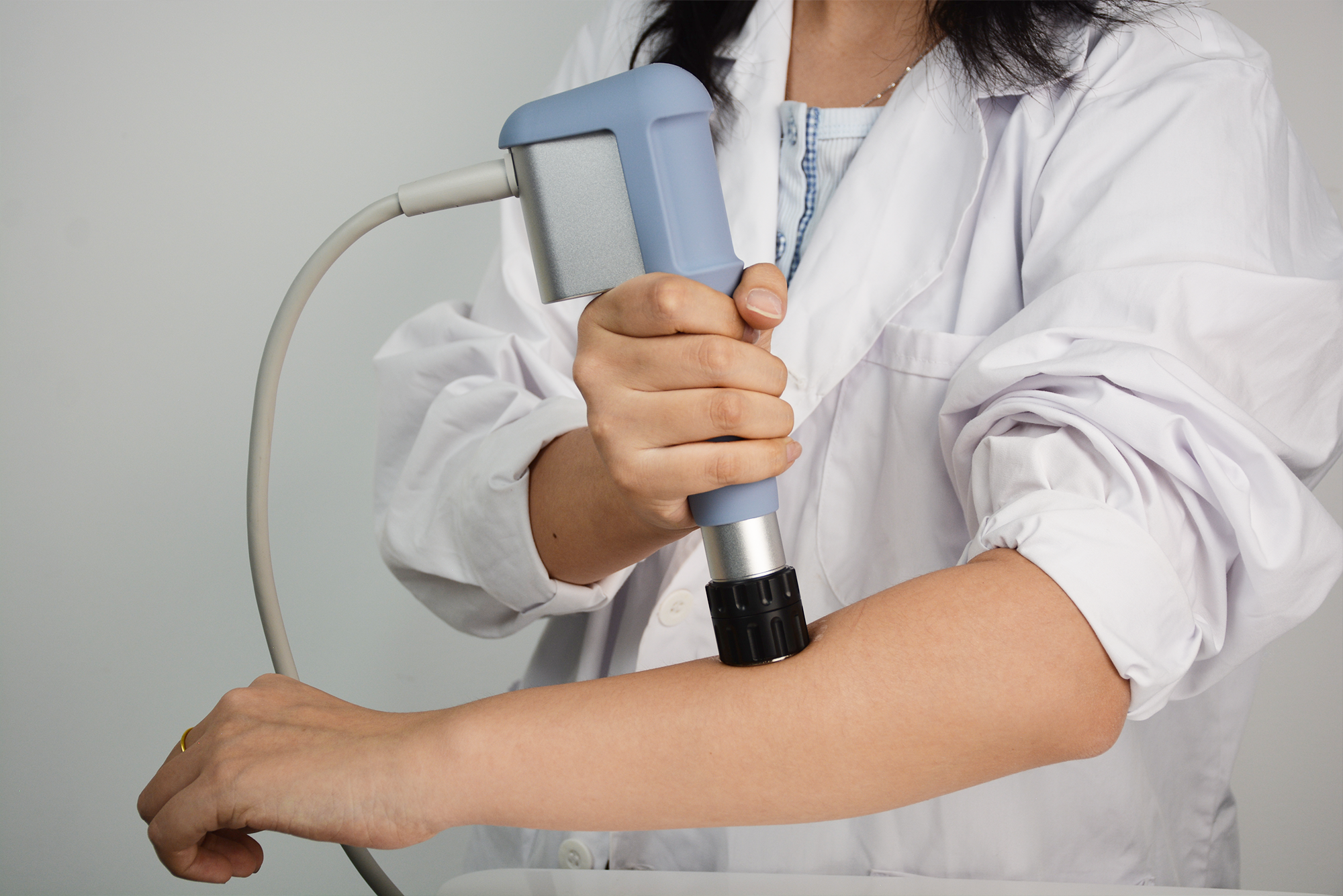 Ultrasound + Shockwave Therapy Machine – Dual Handle Physiotherapy Device for Pain Relief & Rehabilitation