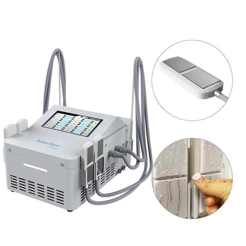 XM-278 4 in 1 Cryo lipolysis Criolipólise Fat Freezing criolipólisis Cryo & EMS Body Sculpting Device Contouring Machine 4 Cooling Pads