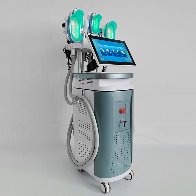 M12 360° Cryo Plus Fat Freezing Machine 5 cryolipolysis Handles + RF + Cavitation + Lipo Laser System