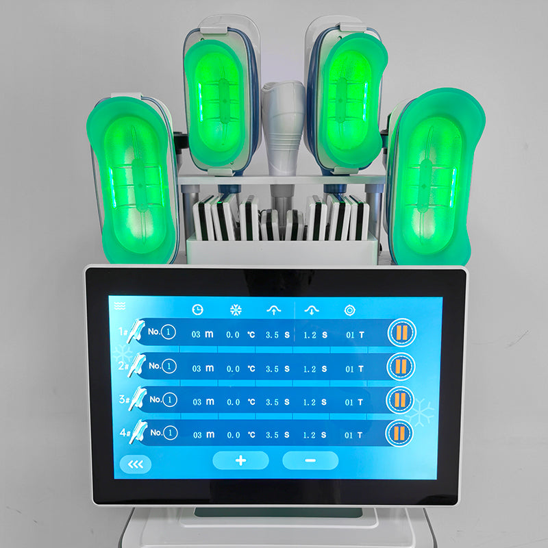 M12 360° Cryo Plus Fat Freezing Machine 5 cryolipolysis Handles + RF + Cavitation + Lipo Laser System