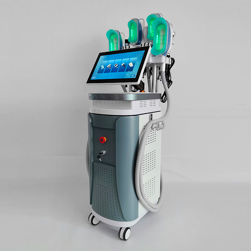 M12 360° Cryo Plus Fat Freezing Machine 5 cryolipolysis Handles + RF + Cavitation + Lipo Laser System