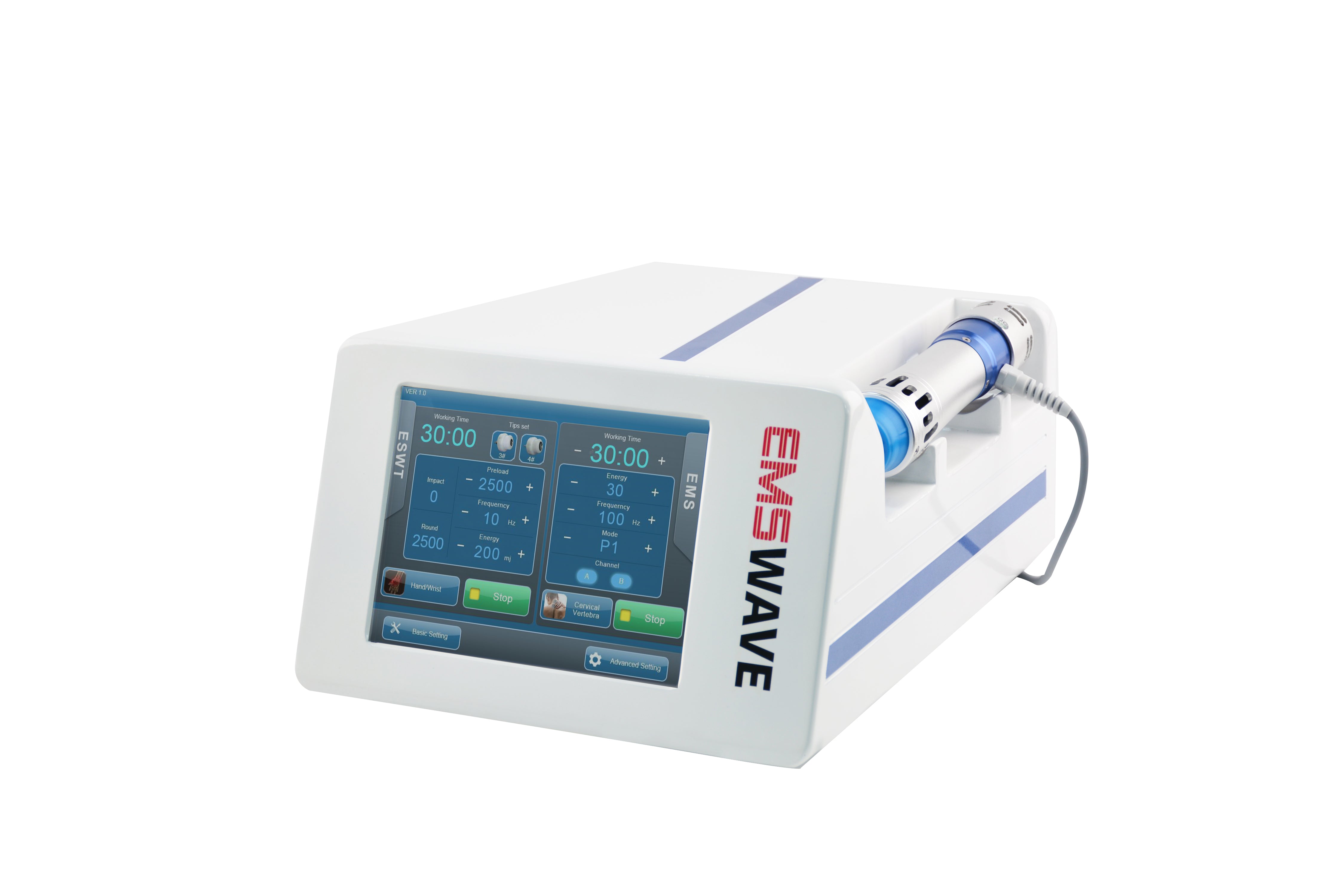 Radial & Focused Emswave Shockwave Therapy Machine | Gainswave EMS Pain Relief & ED Treatment