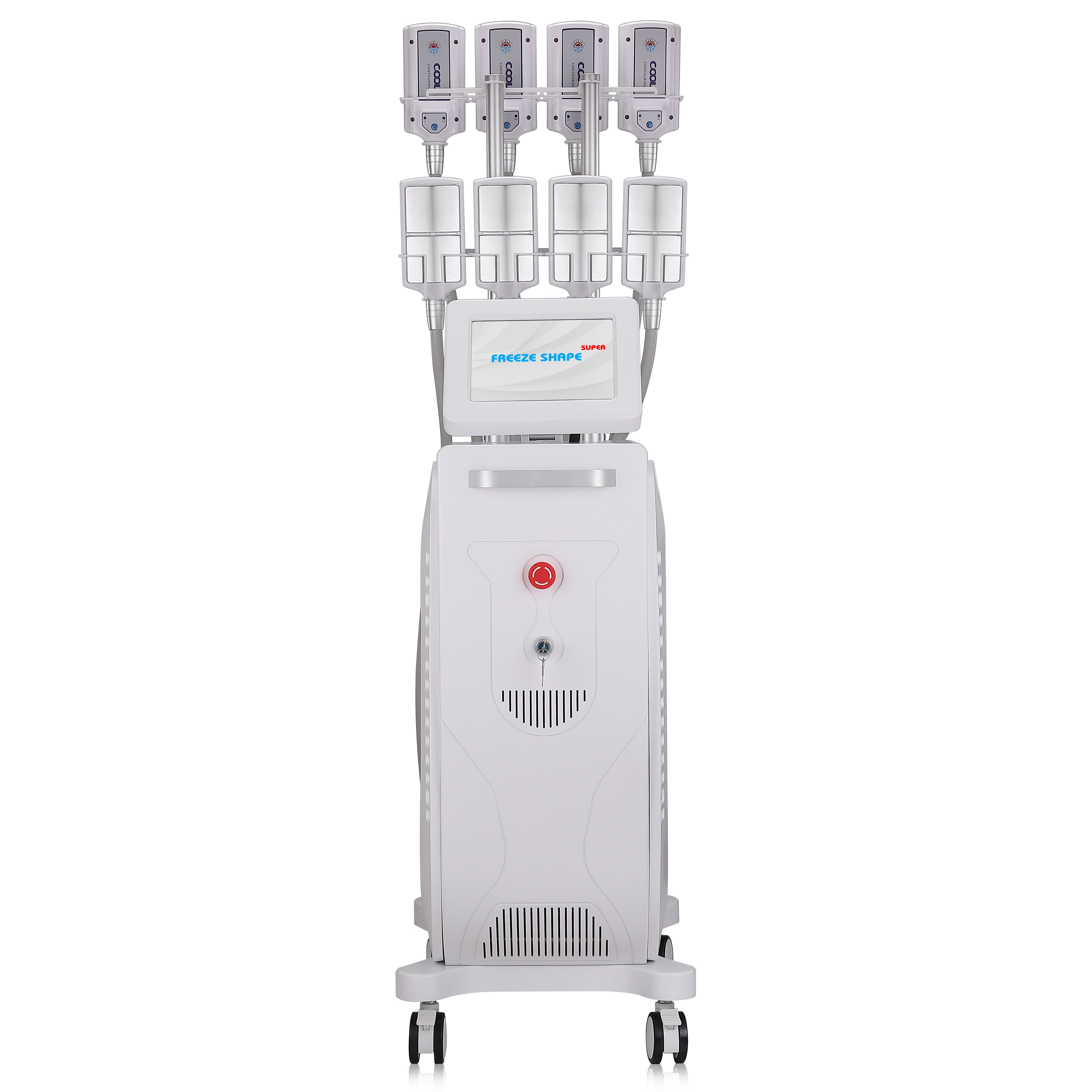 Vertical 8 Handles Freeze Shape Super Cryo Cooling EMS RF Fat Freezing & Body Contouring System Sculpting Machine