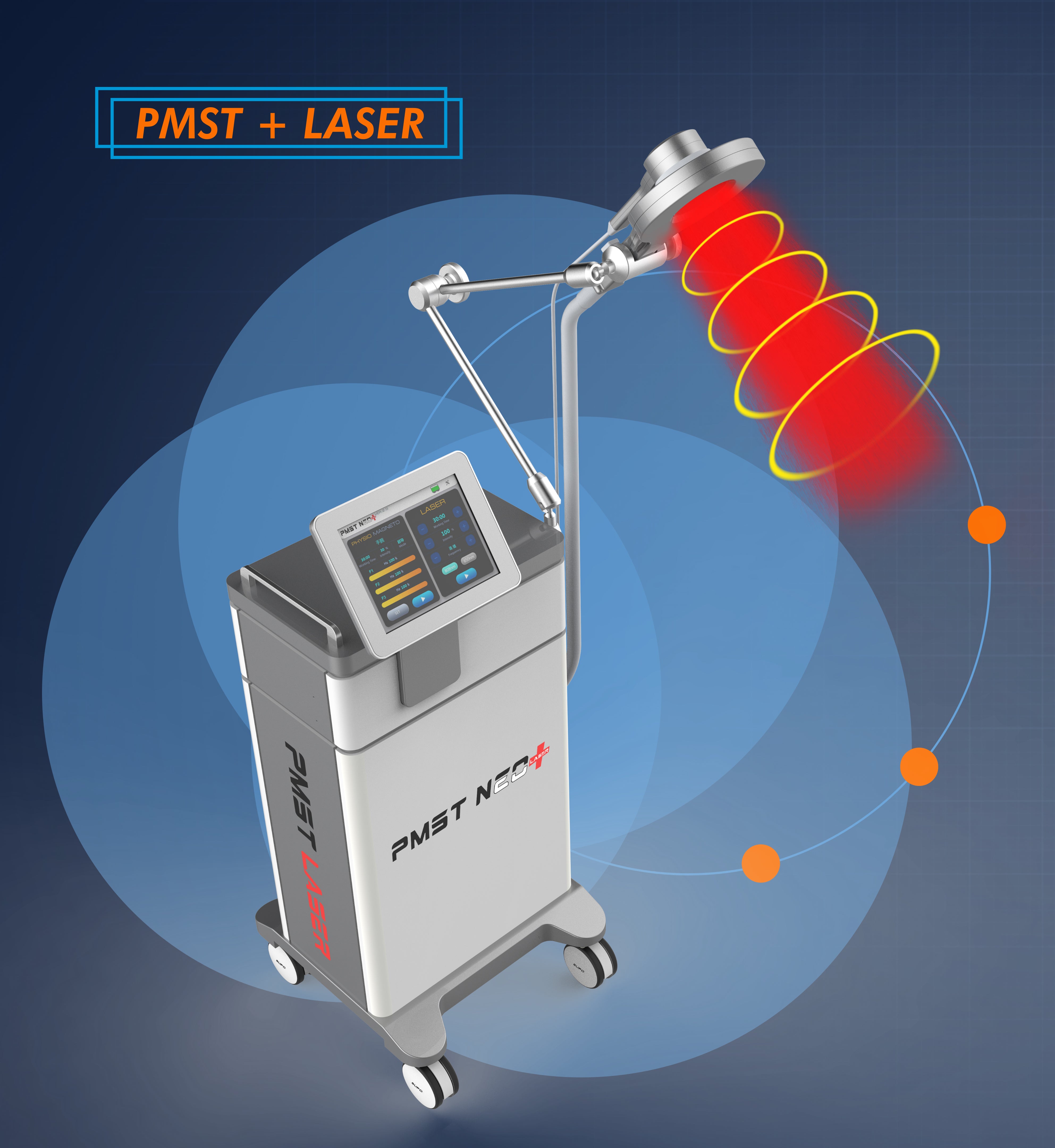 PMST NEO+ Vertical Magneto-Laser Therapy Machine | 5T Magnetic Field & 5600mW Cold DIODO Laser
