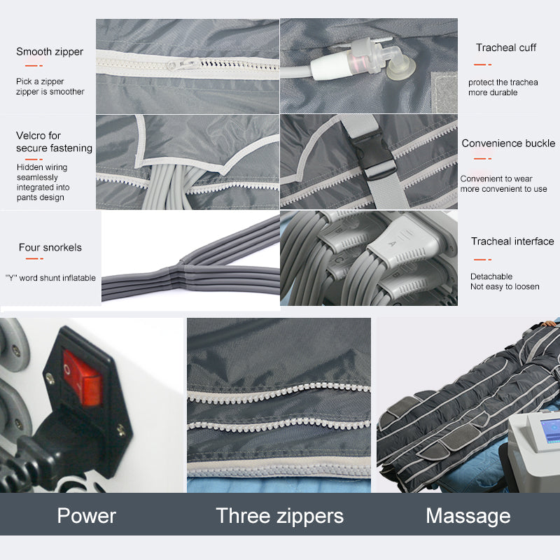 24 airbags Chambers Muscle recovery Lymphatic Drainage Circulation Therapy Pressotherapy compression Presoterapia Machine Wellness spa