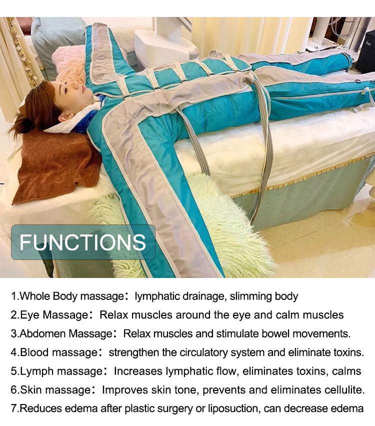 BR616 Infrared FIR heating Pressotherapy Lymphatic Drainage Machine with Eye Massage slimming