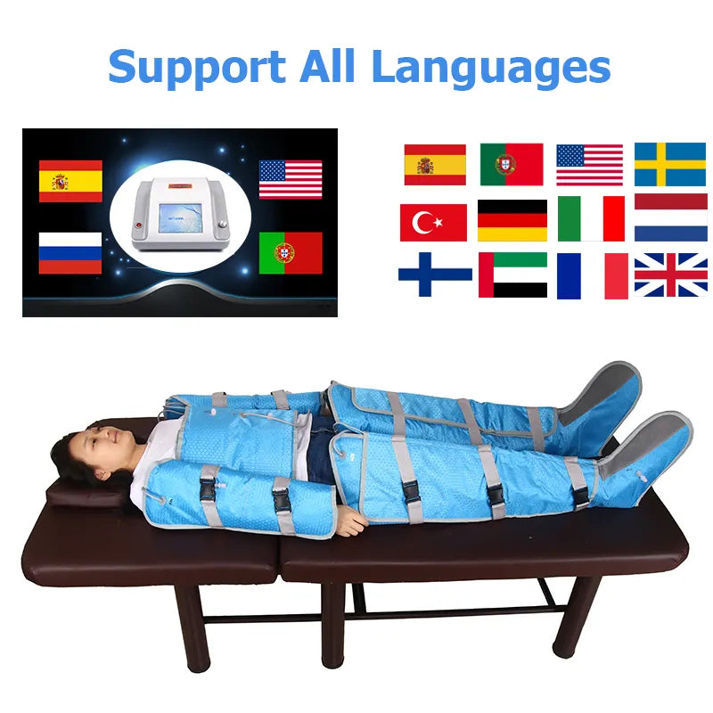 Professional body slimming Pressotherapy Lymphatic Drainage 360 mmHg Air Pressure Suit Infrared Therapy Weight Loss detox,massage Machine wellness SA06A