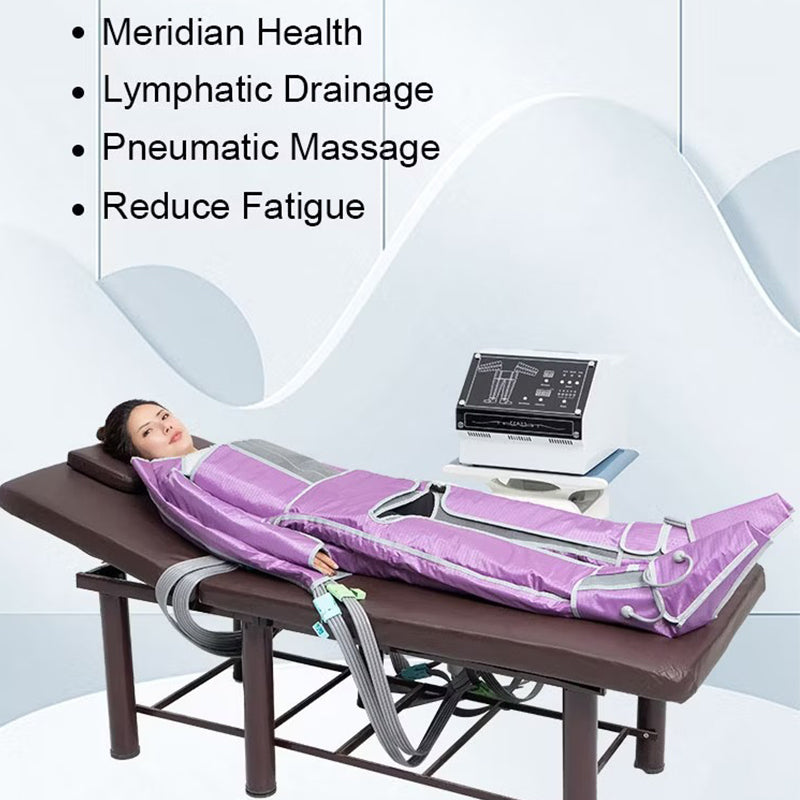 44 airbags pressotherapy Lymphatic Drainage Air Compression presoterapia pneumatic massage Massager Machine body detox relaxation
