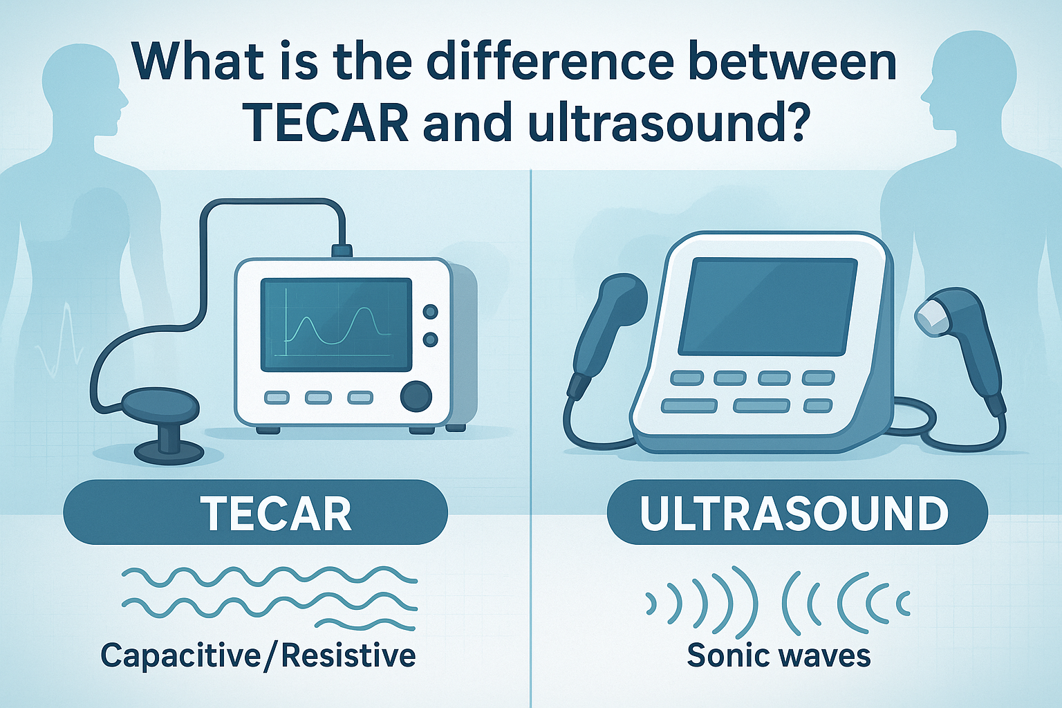 What is the difference between TECAR and ultrasound?