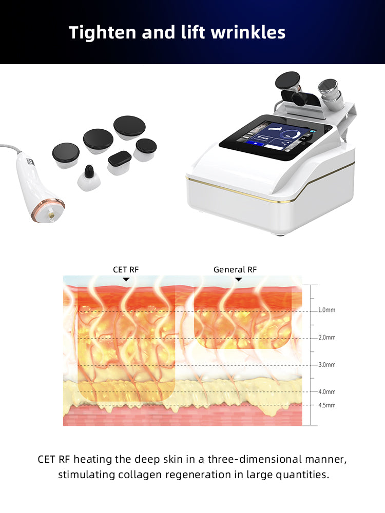BR206 Monopolar RF Skin Tightening Machine Professional Body & Face Lifting Device CET RET Technology