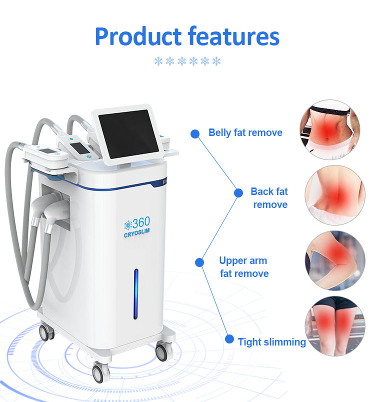 CTM49 360° Cryolipolysis Fat Freezing Machine – 4 Handle Vacuum Cooling Body Slimming Device