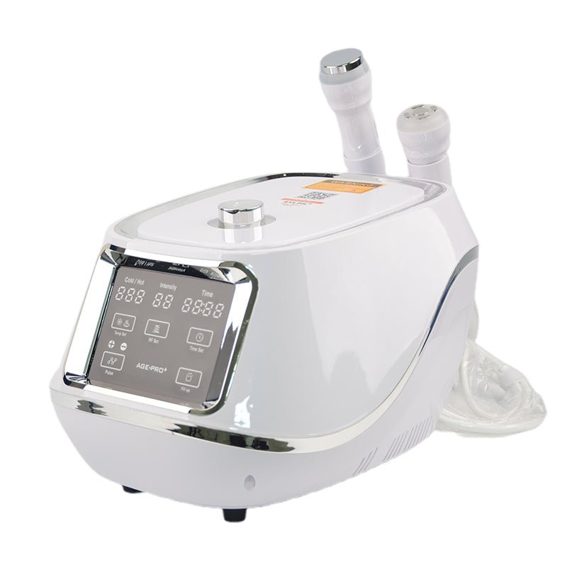 AGE-PRO Cryotherapy RF Facial Machine – Dual Handle Cooling & Heating Ultrasonic Skin Tightening Device