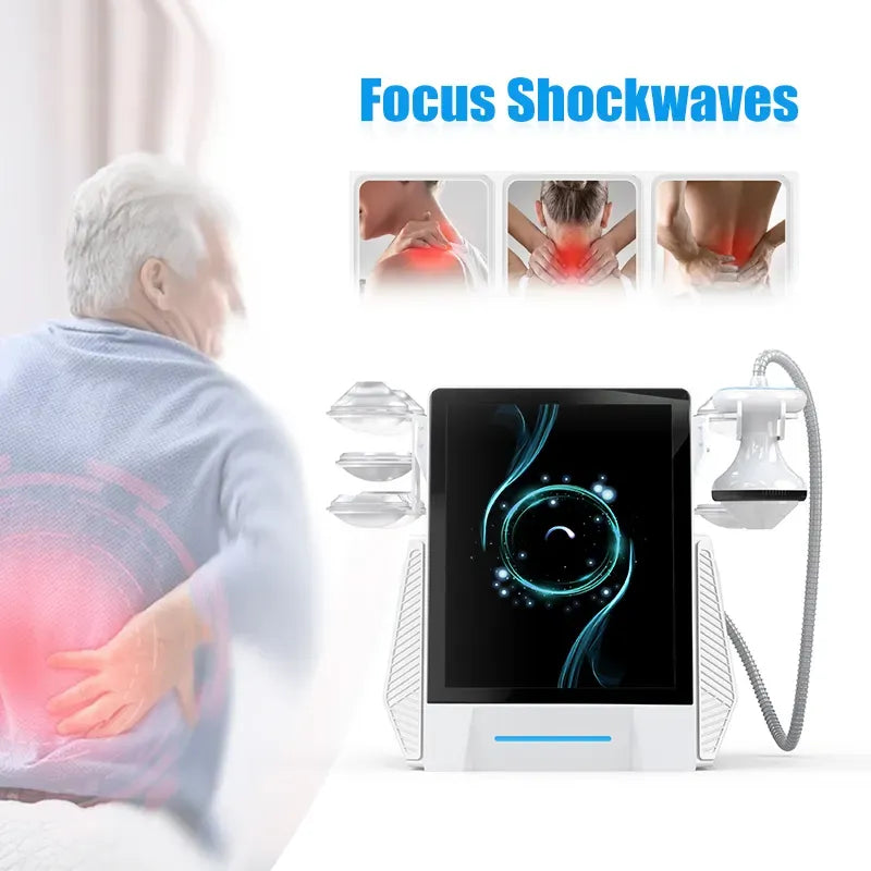 Máquina de terapia de ondas de choque piezoeléctricas focalizadas Focus Shockwaves: sistema de alivio del dolor y rehabilitación