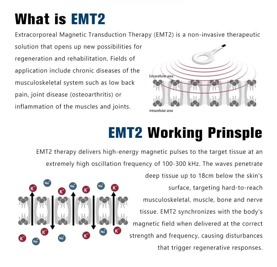 EMTT Magneto Transduction Magnetic Therapy for Pain Relief Sport Injuries Treatment Electric Body Massager Machine