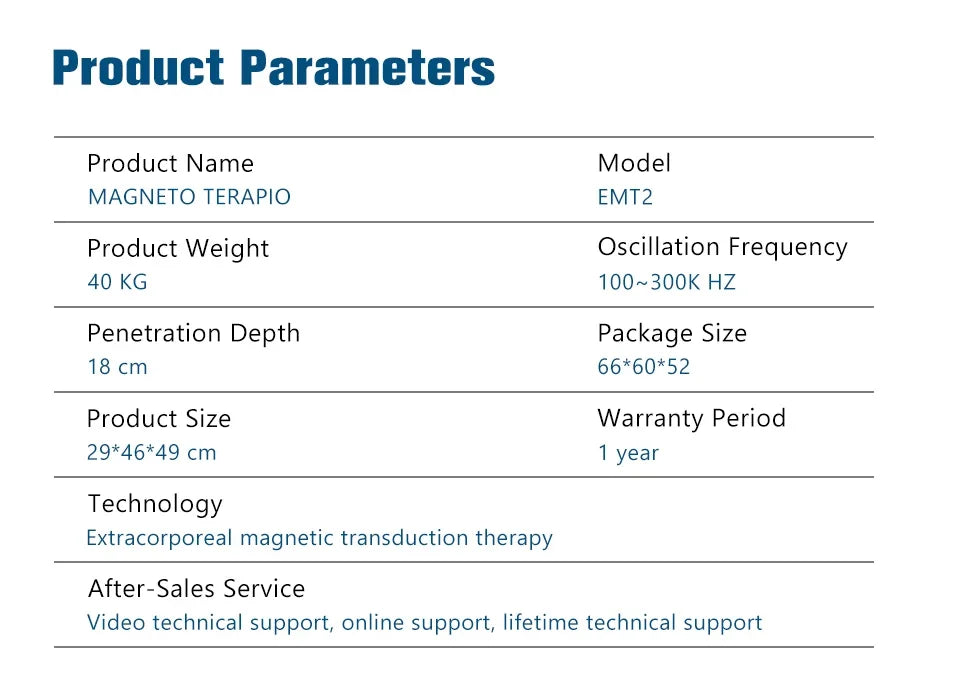 EMTT Magneto Transduction Magnetic Therapy for Pain Relief Sport Injuries Treatment Electric Body Massager Machine