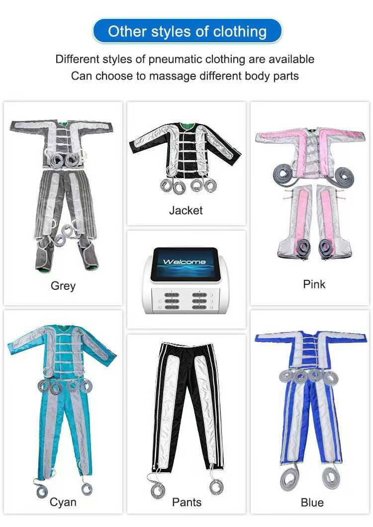 SA09F Portable IR Pressotherapy Machine — Waterproof Jacket & Pants, 24 Airbags with Eye Massager | NEWBELLE