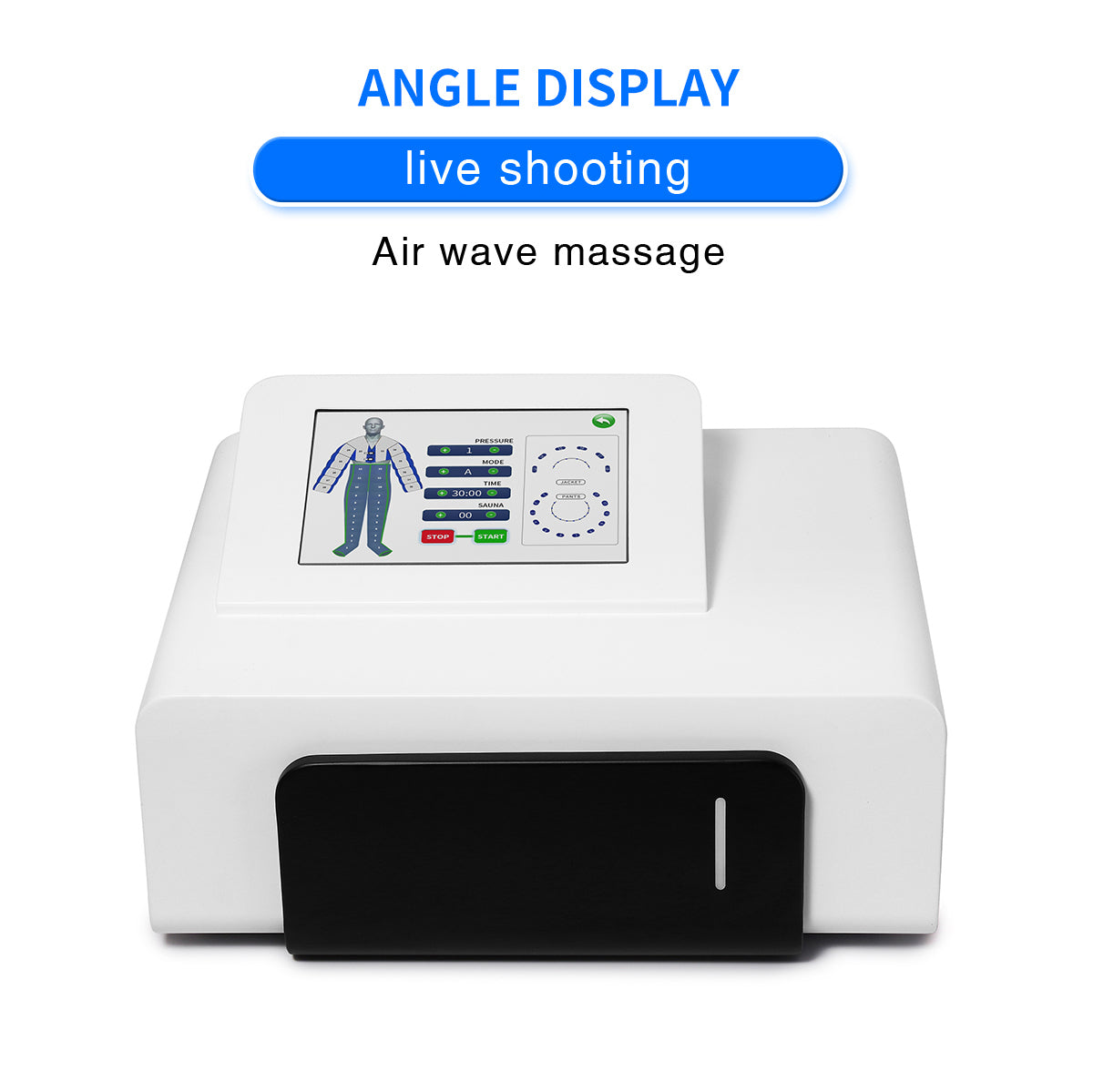 SA10F 36-Airbag Full-Body Pressotherapy Machine — Jacket + Pants, 6 Modes, Infrared