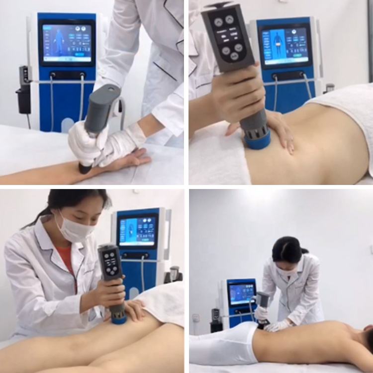 Double Handles Shock Wave Air Pressure Shockwave Body Massage equipment For Pain Relief DOUBLE-C
