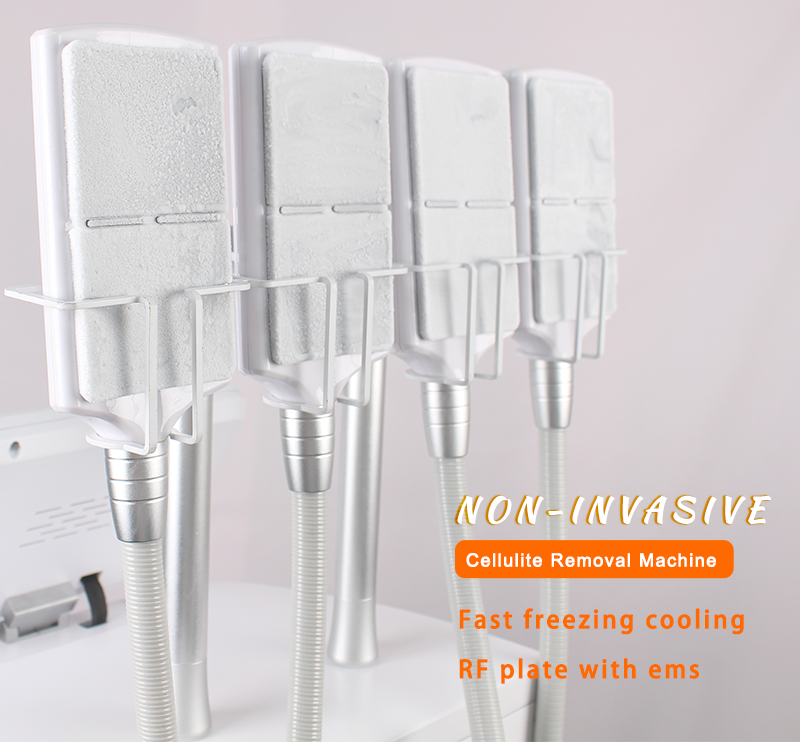 Vertical 8 Handles Freeze Shape Super Cryo Cooling EMS RF Fat Freezing & Body Contouring System Sculpting Machine