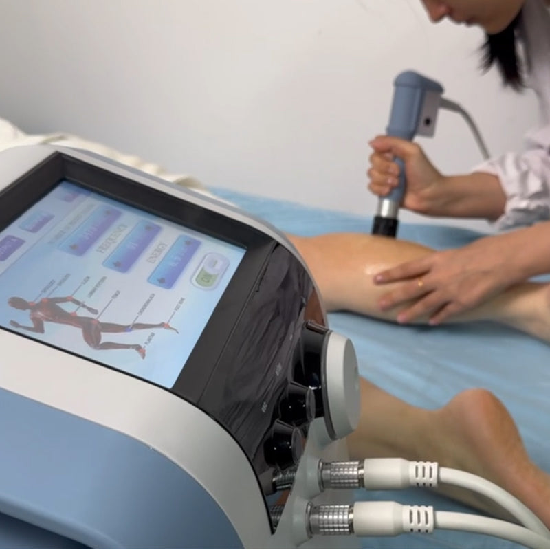 Professional Dual Handle Shockwave Therapy Machine – Pneumatic Ballistic Pain Relief & Rehabilitation System – Model SW25
